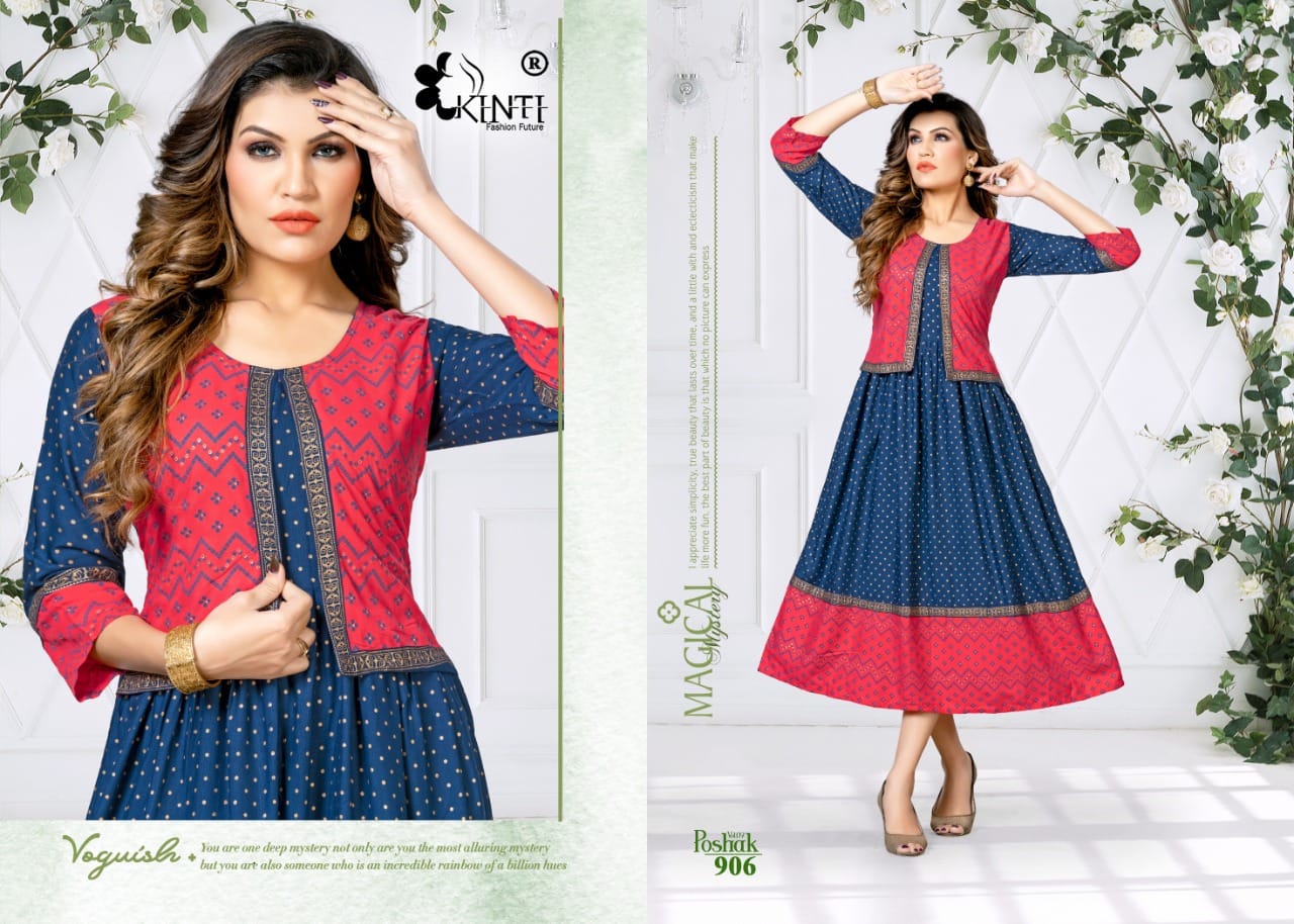 Kinti Poshak 9 Exclusive Wear Wholesale Anarkali Kurti Collection
